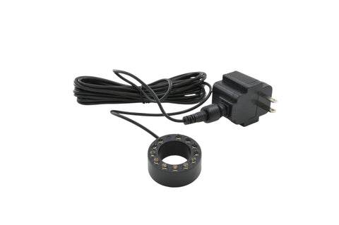 CNZ fountain ring lighting a waterfall edge with cool white LEDs