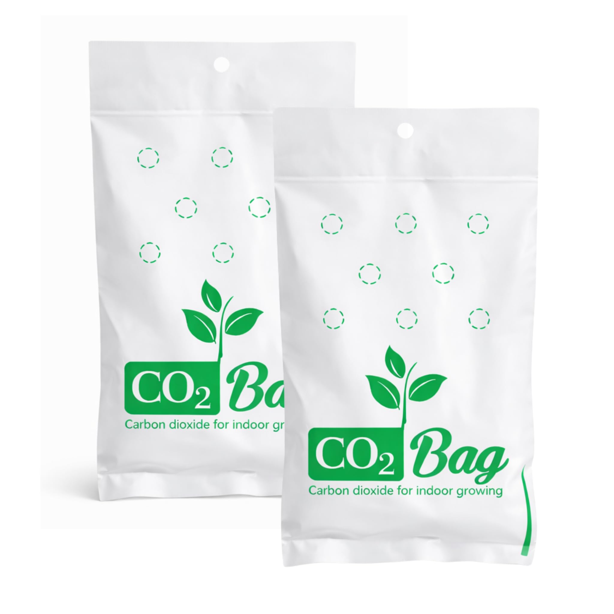 CO2BAG M two-pack front view supports compact indoor garden boost