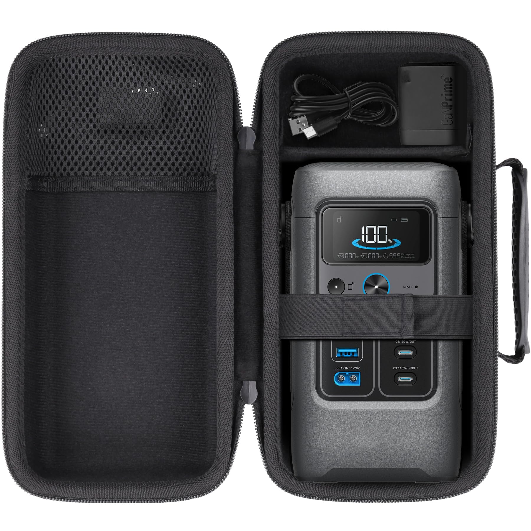 co2CREA hard case for Anker SOLIX C200 with rugged exterior for travel protection