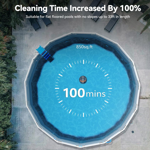 CoasTeering 4000mAh battery powers over 100 minutes of cleaning