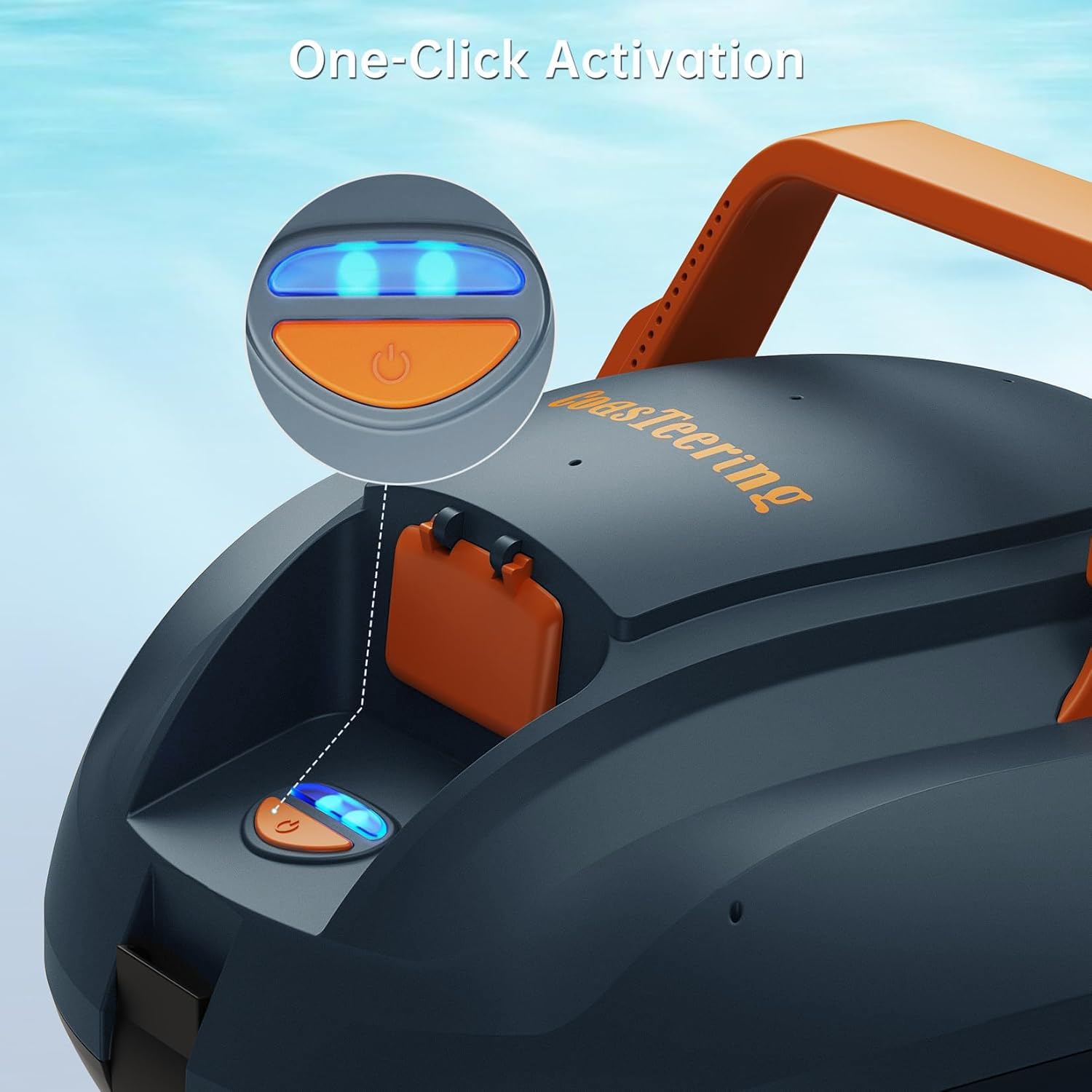 CoasTeering compatible with flat-ground above-ground pools