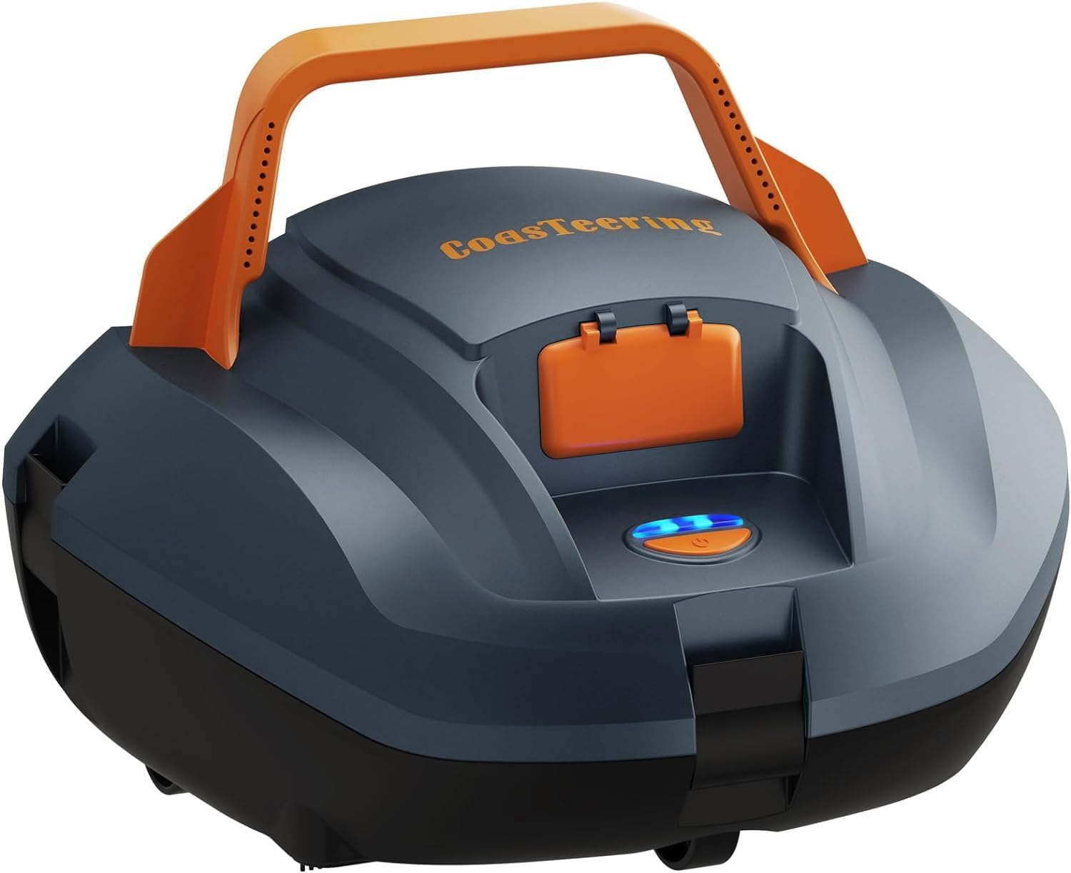 CoasTeering robotic pool cleaner with dual-motors for thorough debris pickup