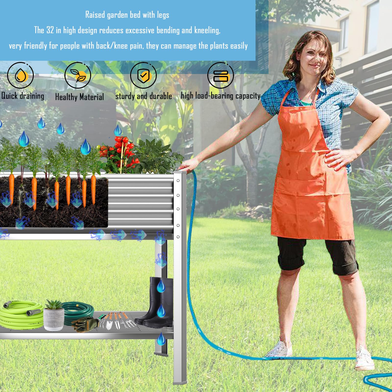 COATTOA anti-rust metal frame ensures lasting outdoor use.