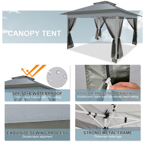 COBIZI 210D fabric blocks UV rays and resists moisture.