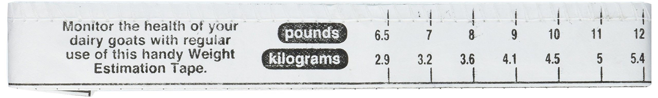 Coburn Dairy Goat Weigh Tape packaging, compact US-made design for easy barn use.