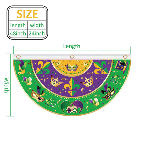 COCHIE Mardi Gras flag durable polyester quality for seasonal use.