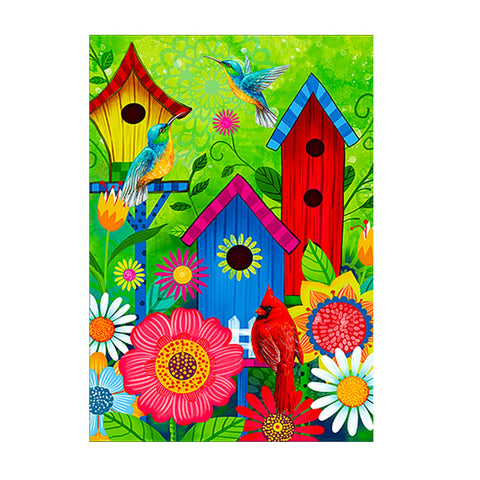 COCJCJ garden flag sleeve fits standard flagpoles for easy hanging