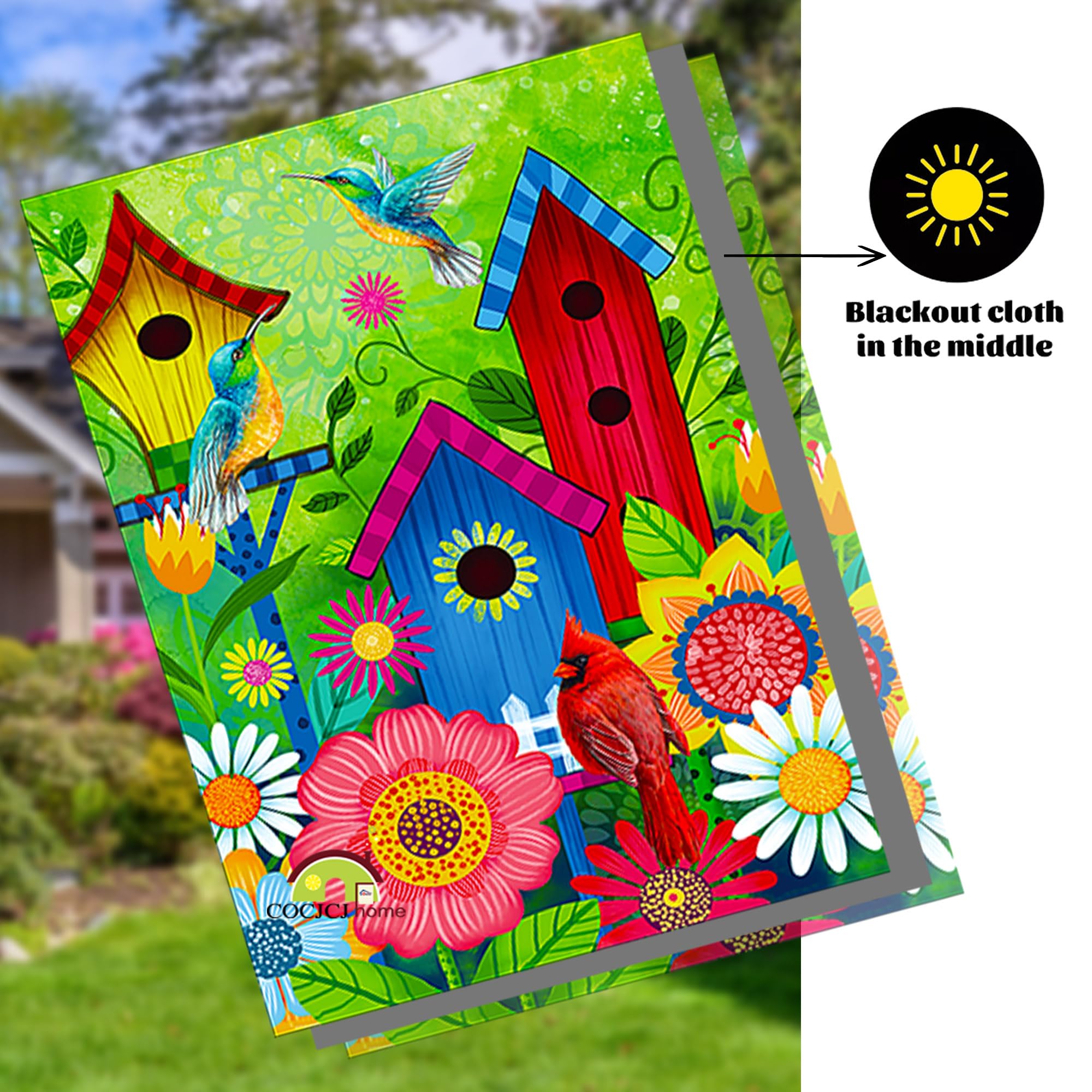 COCJCJ outdoor flag with double-sided print for readability from all angles