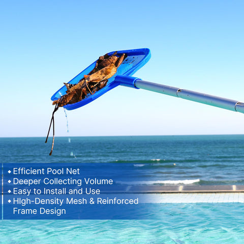 Coclothy pool net 360-degree pole connection for fast setup