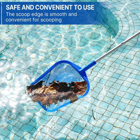 Coclothy pool net curved edge for safe, quick scooping