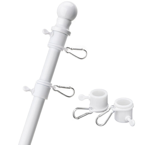 COCONUT 5ft flag pole assembly enables quick setup and clean display.