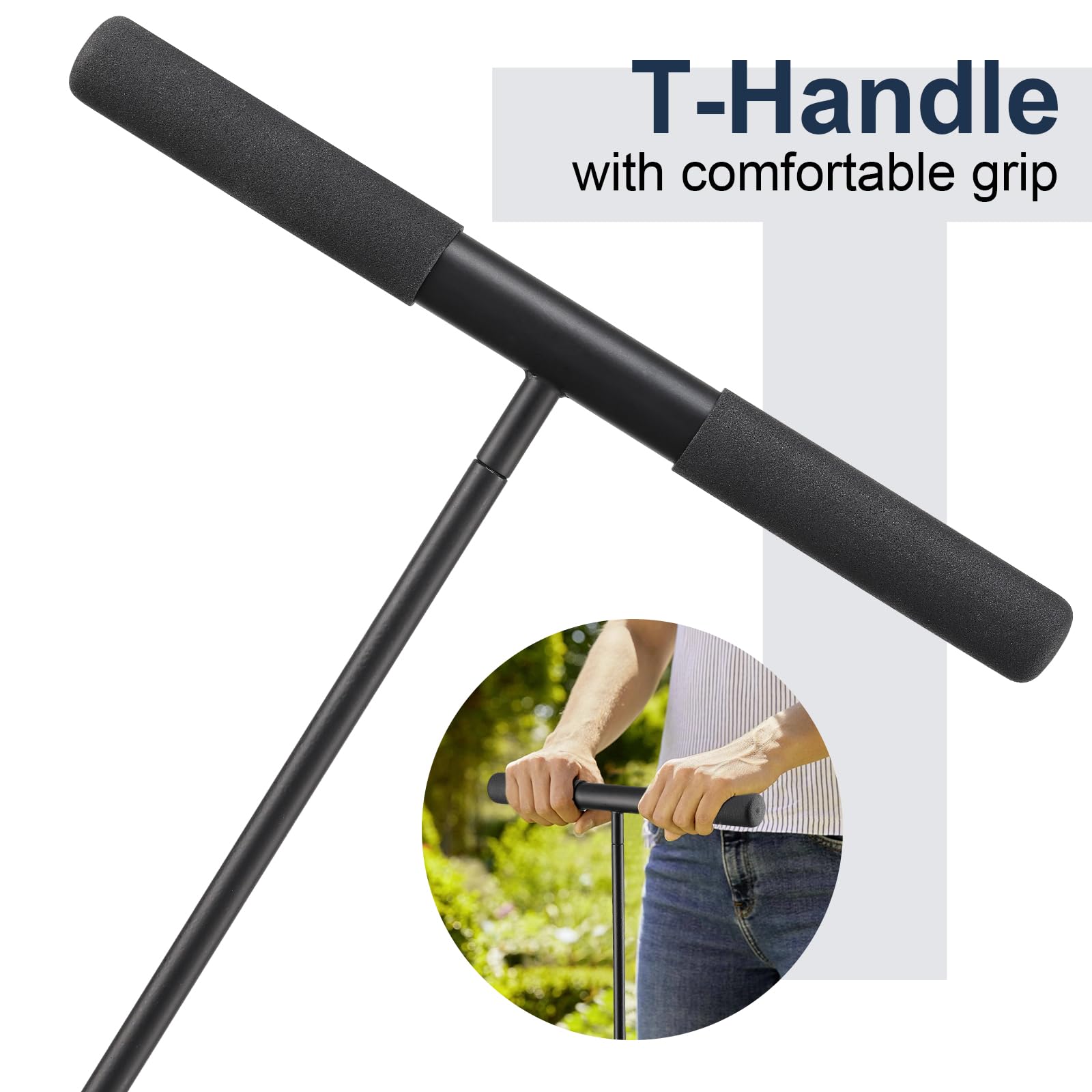 COCONUT ergonomic T-handle design improves comfortable operation during soil sampling.