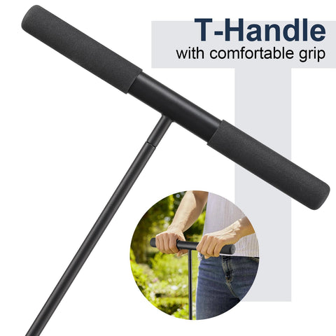 COCONUT ergonomic T-handle design improves comfortable operation during soil sampling.