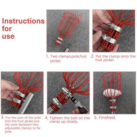 COCONUT fruit picker length options adapt to different trees and heights.