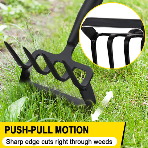 COCONUT durable metal stirrup blade cuts weeds from both directions.
