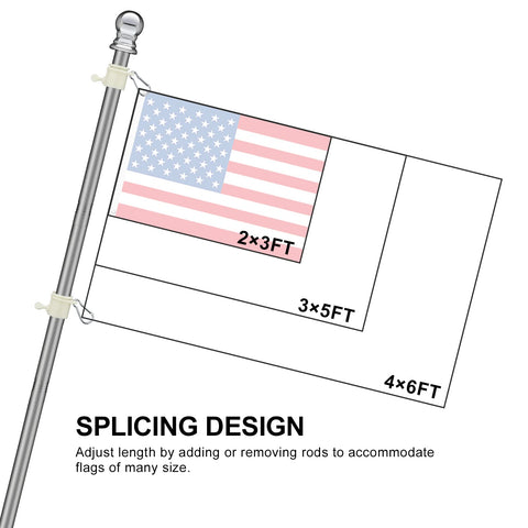 COCONUT outdoor flag pole installation for walls, yards, roofs.