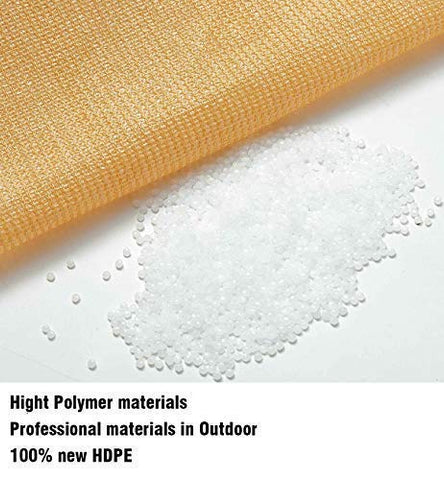 COCONUT rectangle sun sail 6x8 sand color for warm outdoor shading