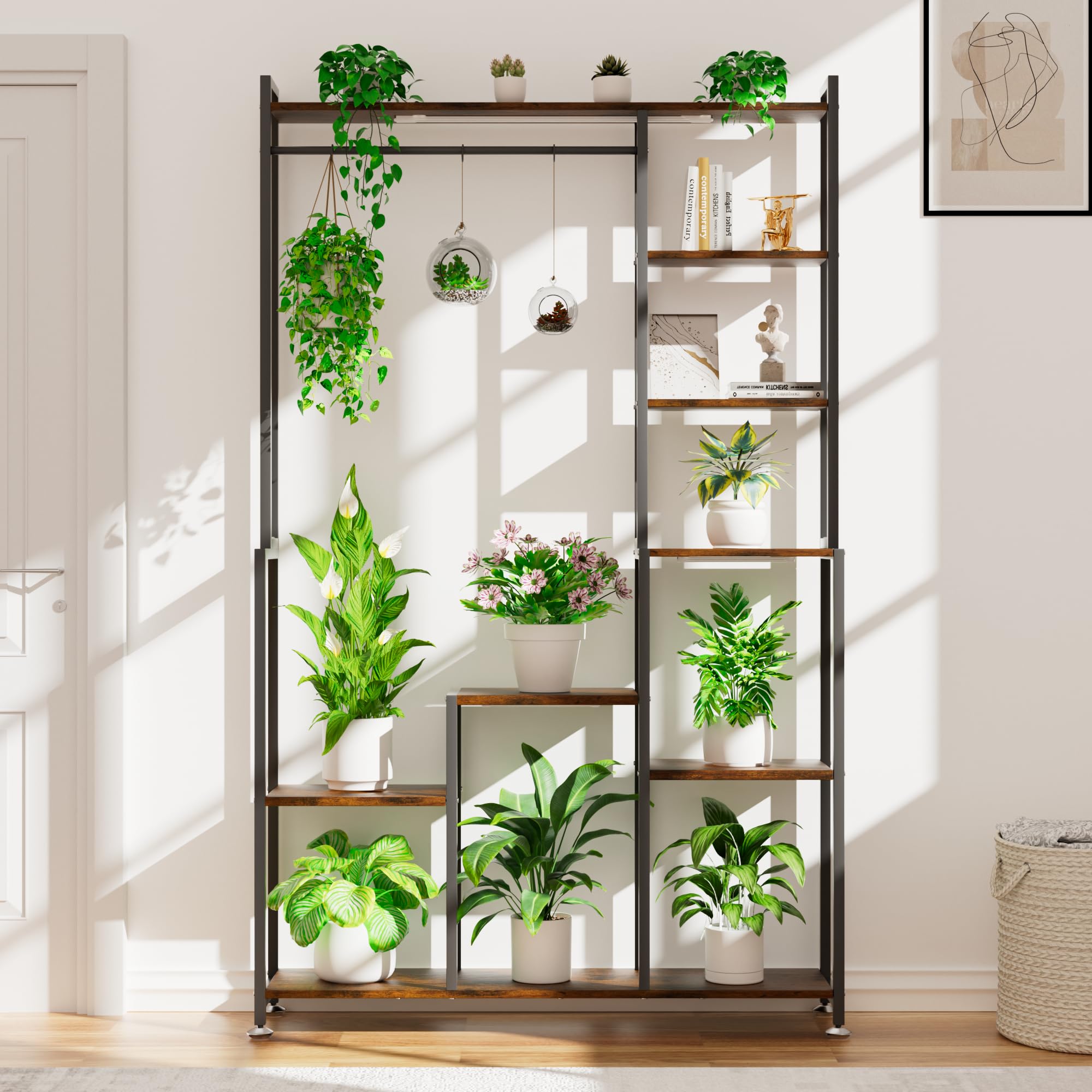 Sturdy steel and particle board construction supports up to 50 pounds