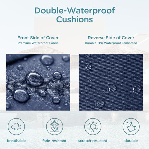 High-density 3.5-inch foam core supports lounging without sag.