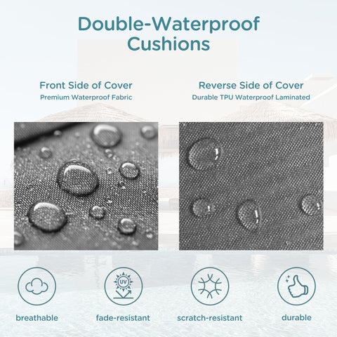 Codi foam-core cushions offer 3.5 inches of supportive, sag-resistant comfort.