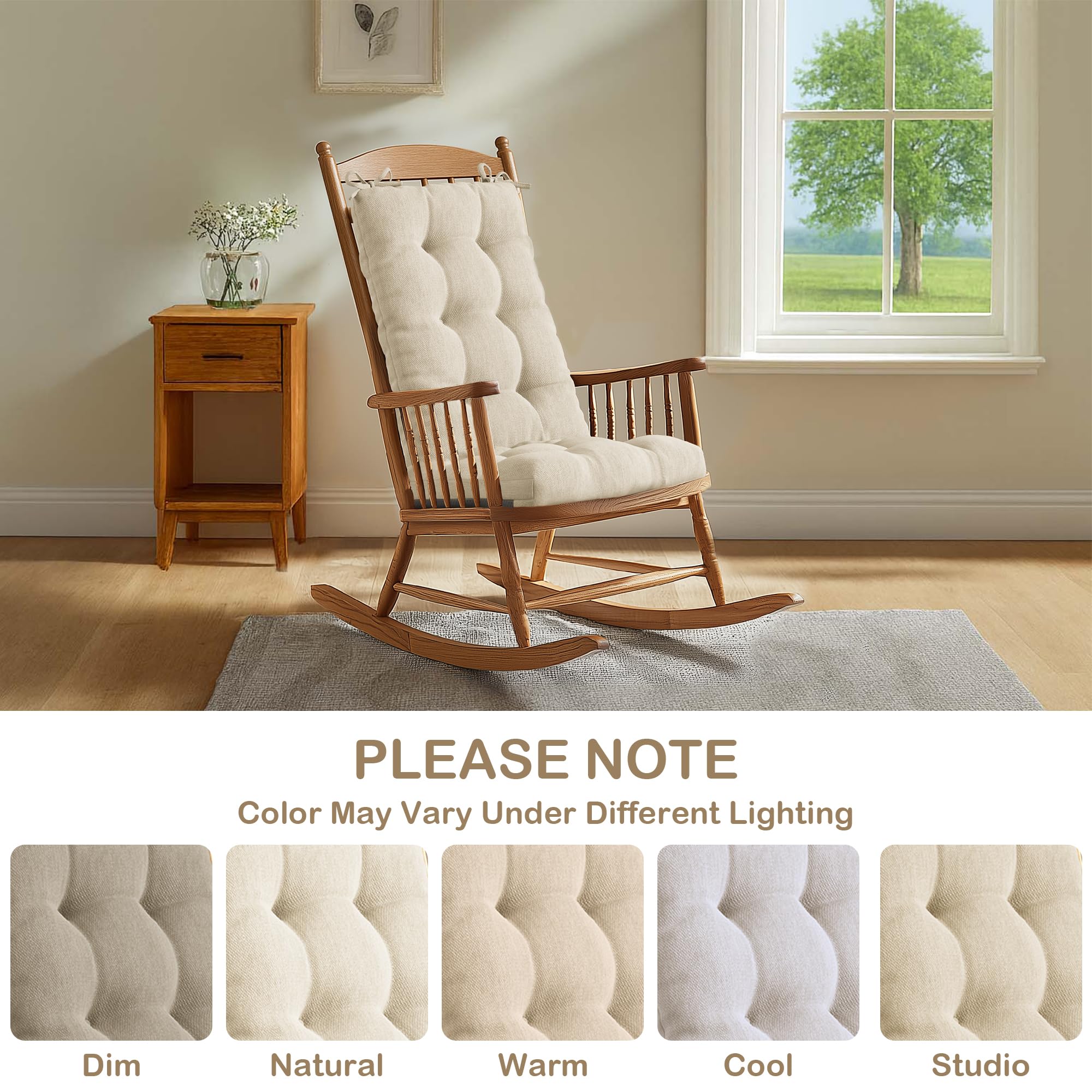 Codi rocking chair cushion indoors and outdoors for year-round comfort