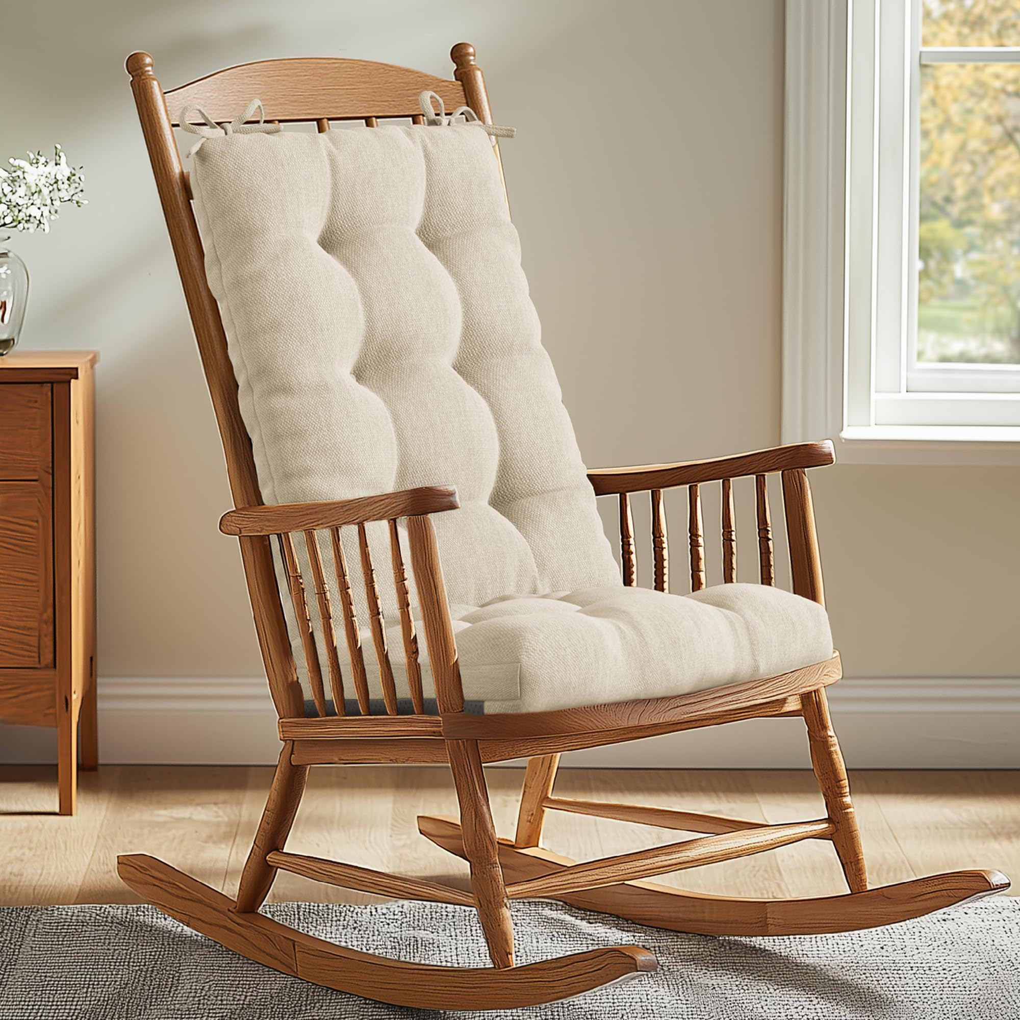 Codi rocking chair cushion outdoors with waterproof surface for all-weather comfort