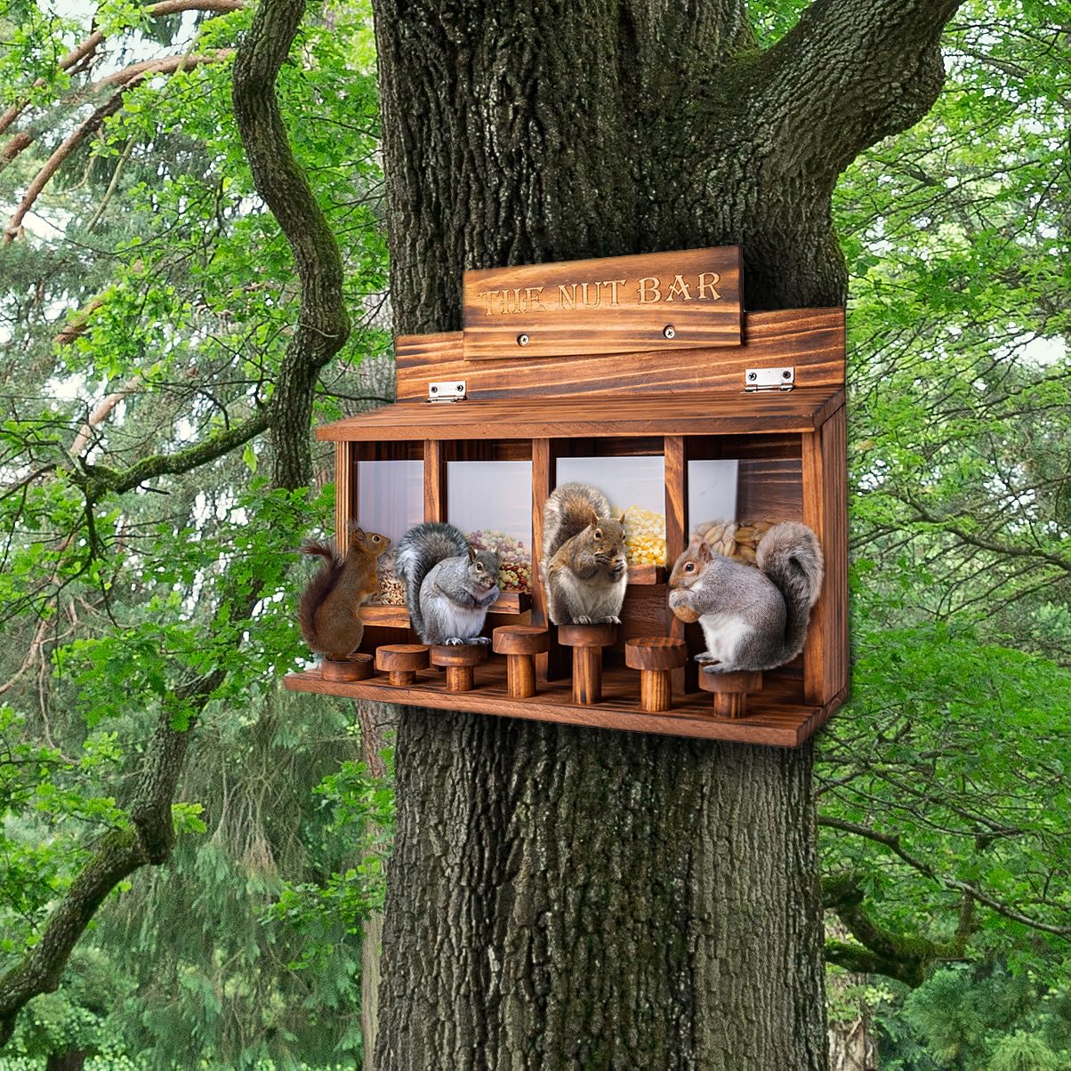 CODIN Squirrel Feeder Table arrives pre-assembled for quick setup.