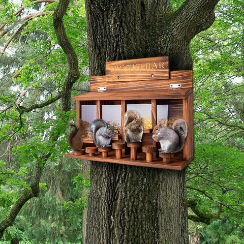 CODIN Squirrel Feeder Table arrives pre-assembled for quick setup.