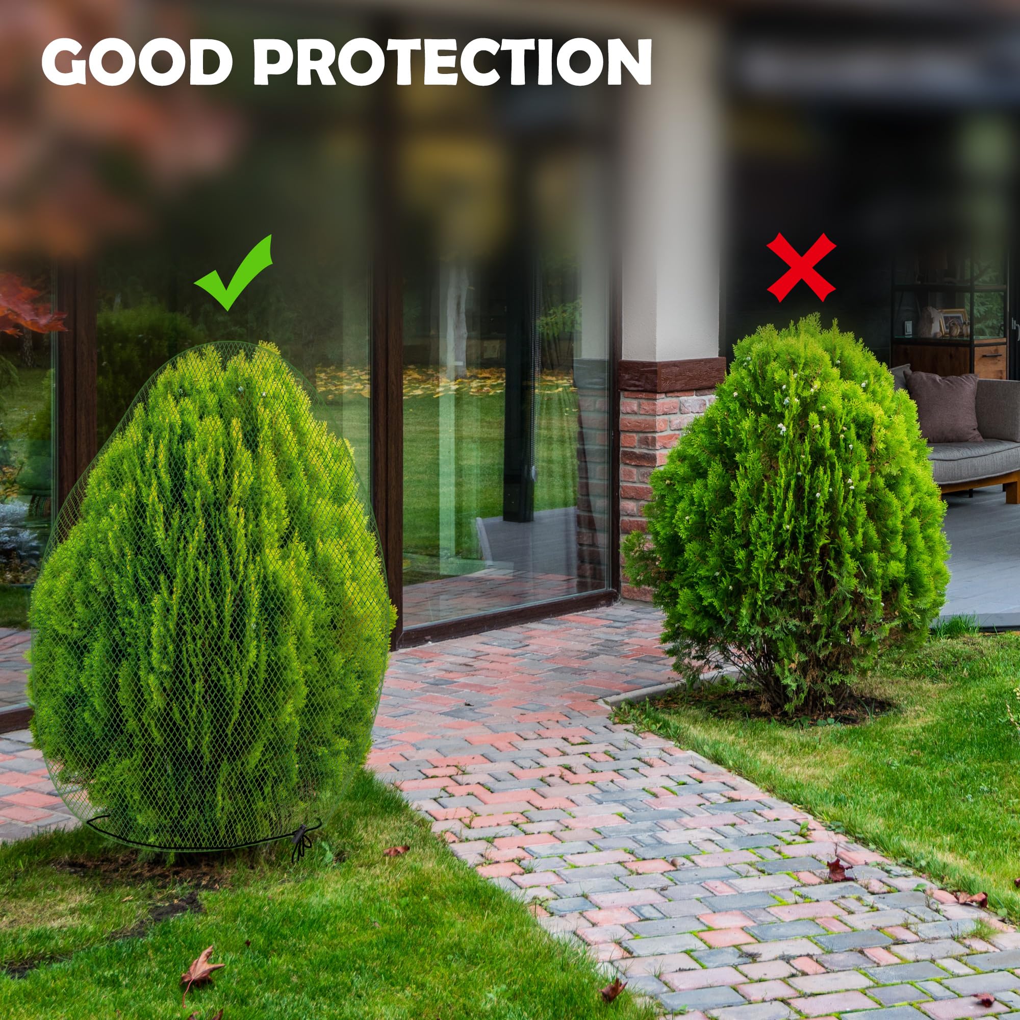 Codree easy-install cover demonstrates quick setup for irregular plant shapes