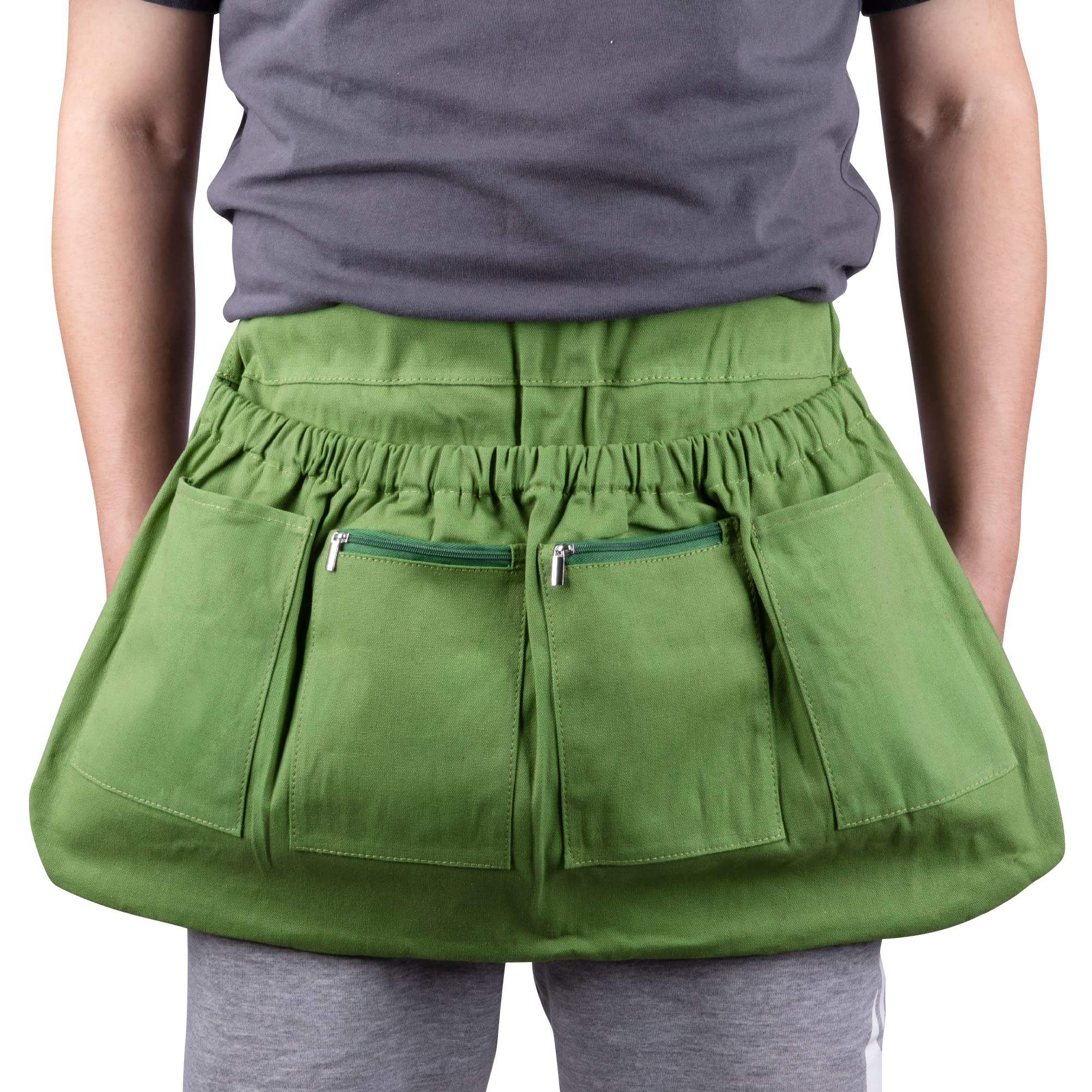Codree Harvest Apron four pockets keeps scissors, phone, and keys organized.