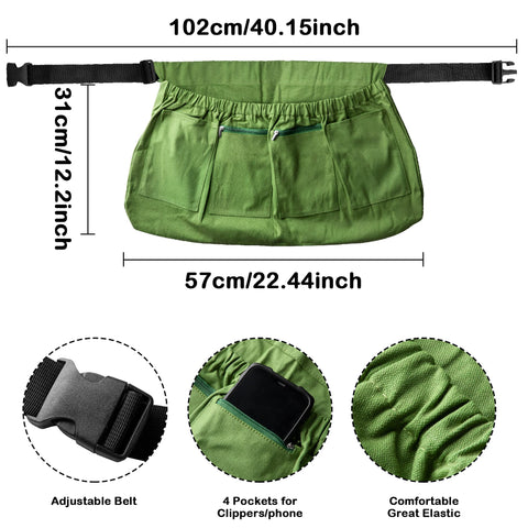 Codree Harvest Apron large pocket ideal for collecting berries and vegetables.