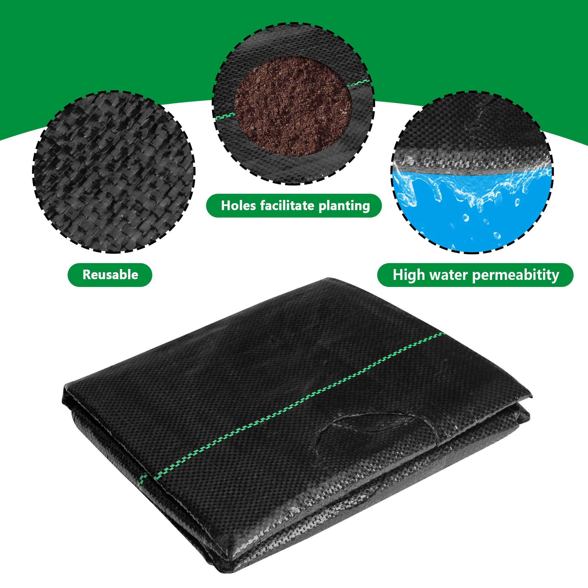 Codree planting holes 39-inch diameter enable easy, organized planting.