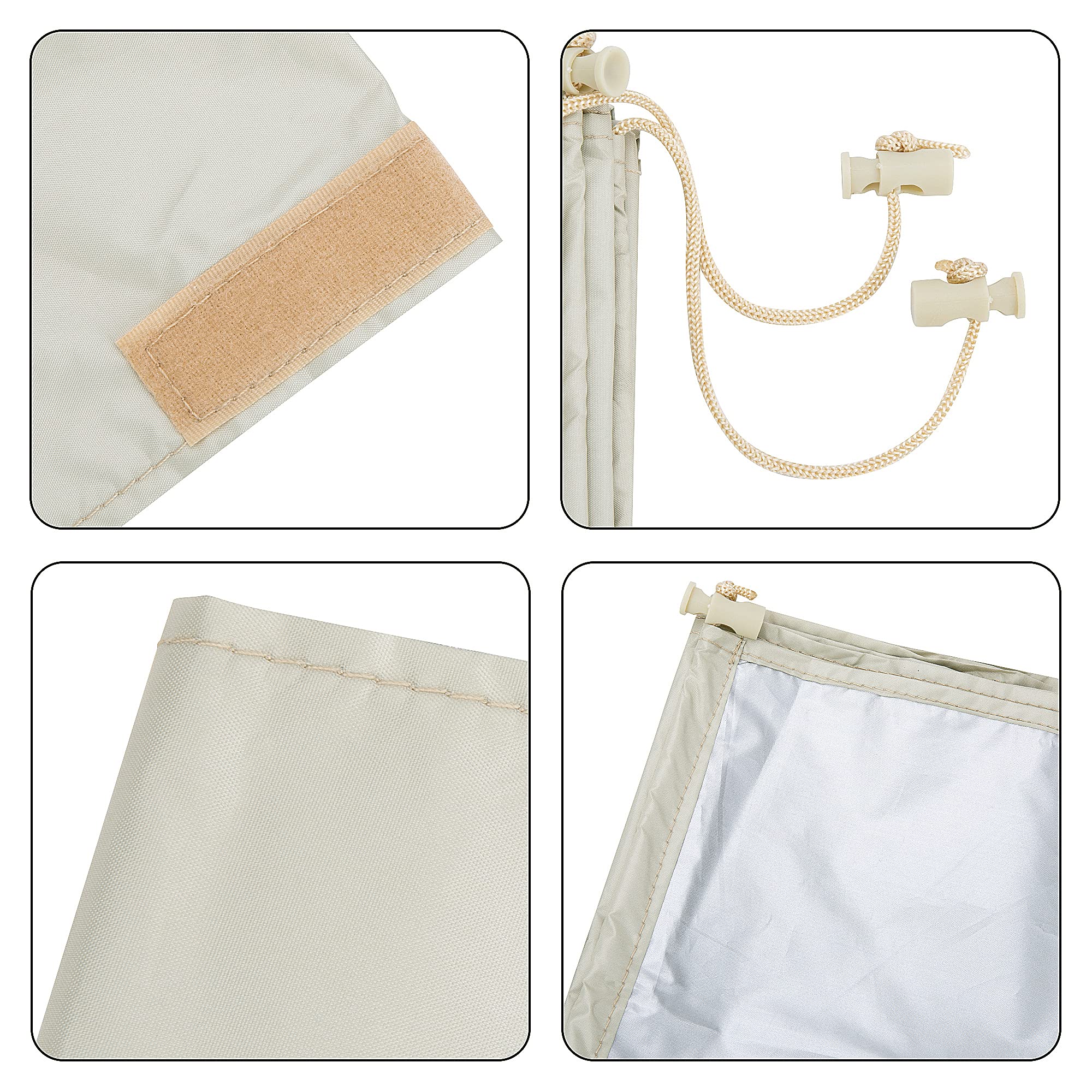 Codree reel cover for above-ground pool protects the solar blanket during storms.