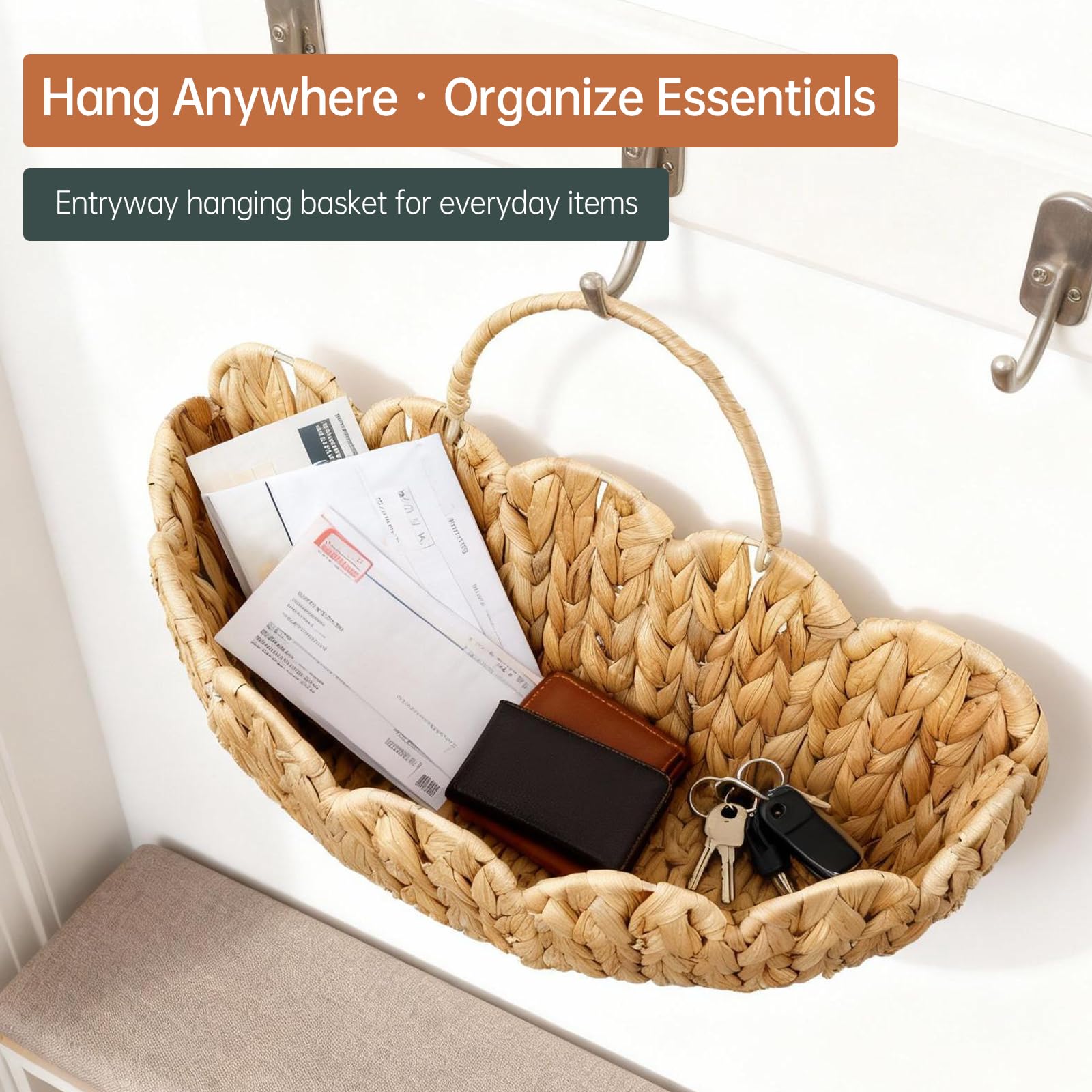 Coeusy hanging storage saves wall space while organizing toys and toiletries.