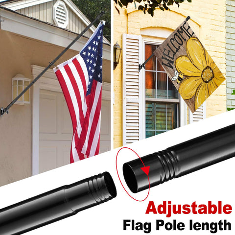 Cogardenshower adjustable flag size supports 2x3 to 4x6 feet