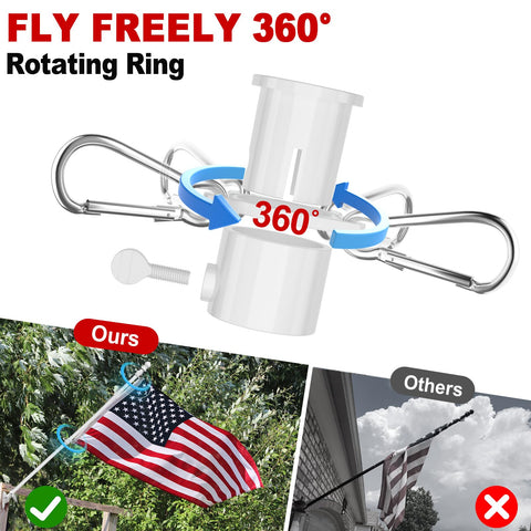 Cogardenshower adjustable flag sizes fit 2x3, 3x5, 4x6.