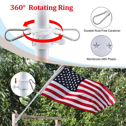 Cogardenshower adjustable grommets fit 2x3 and 3x5 flags