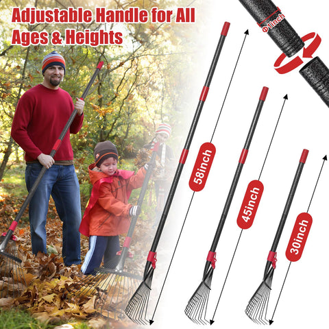 Cogardenshower adjustable handle for all ages and heights for comfortable use.