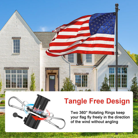 Cogardenshower adjustable-height flag pole adapts from 1.3ft to 8.5ft.