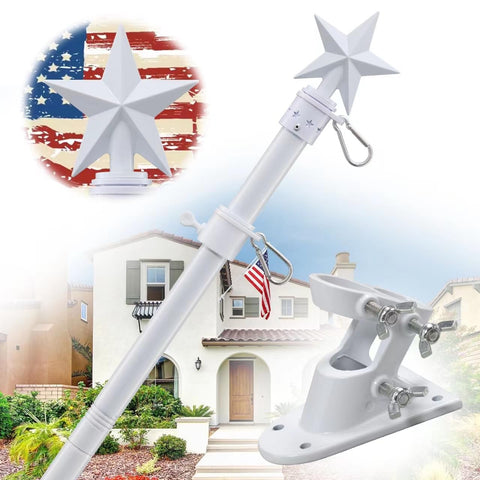 Cogardenshower 5ft flag pole kit for porch display