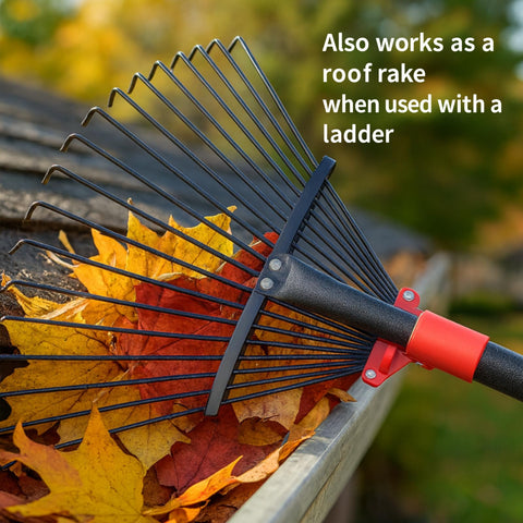 Cogardenshower efficient debris collection for garden beds and shorelines.