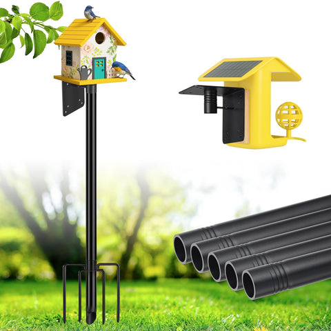 Cogardenshower heavy-duty 103-inch pole for tall, versatile birdhouse mounting.