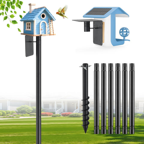 Cogardenshower heavy duty pole with auger anchor drilling into soil for stability