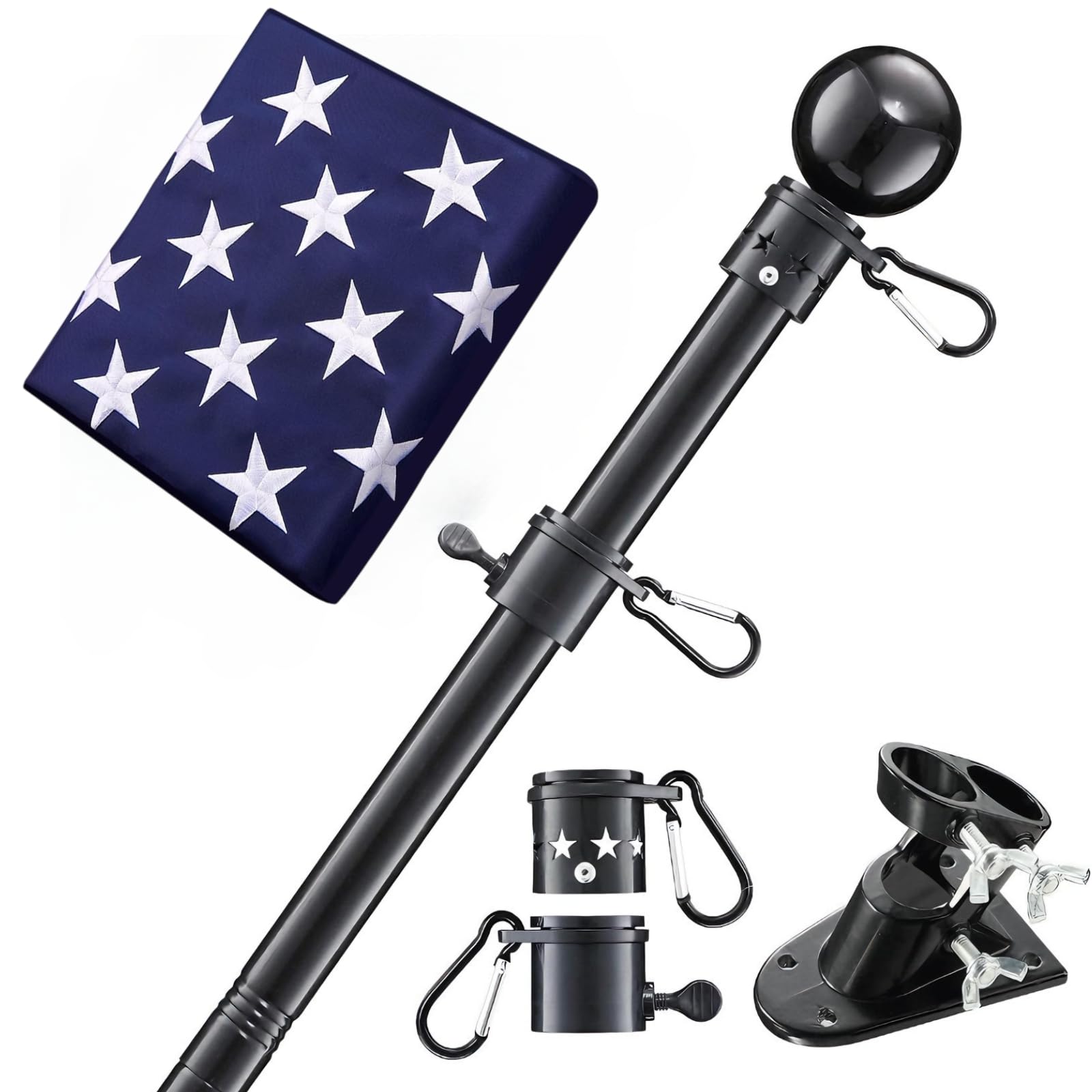 Cogardenshower house flag pole kit ready for sturdy outdoor display