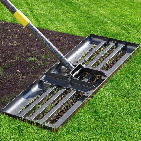 Cogardenshower Lawn Leveling Rake 30x10 ground plate helps even soil and turf
