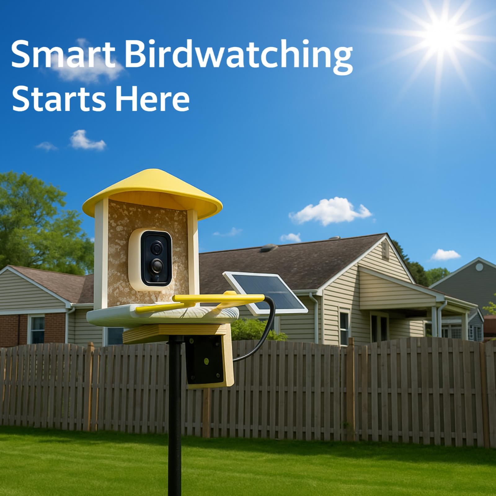 Cogardenshower multi-use pole suits feeders, weather stations, and vane accessories.
