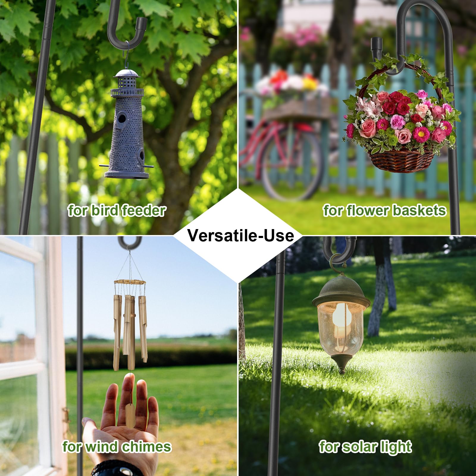 Cogardenshower versatile outdoor hanger for feeders, lanterns, and lights
