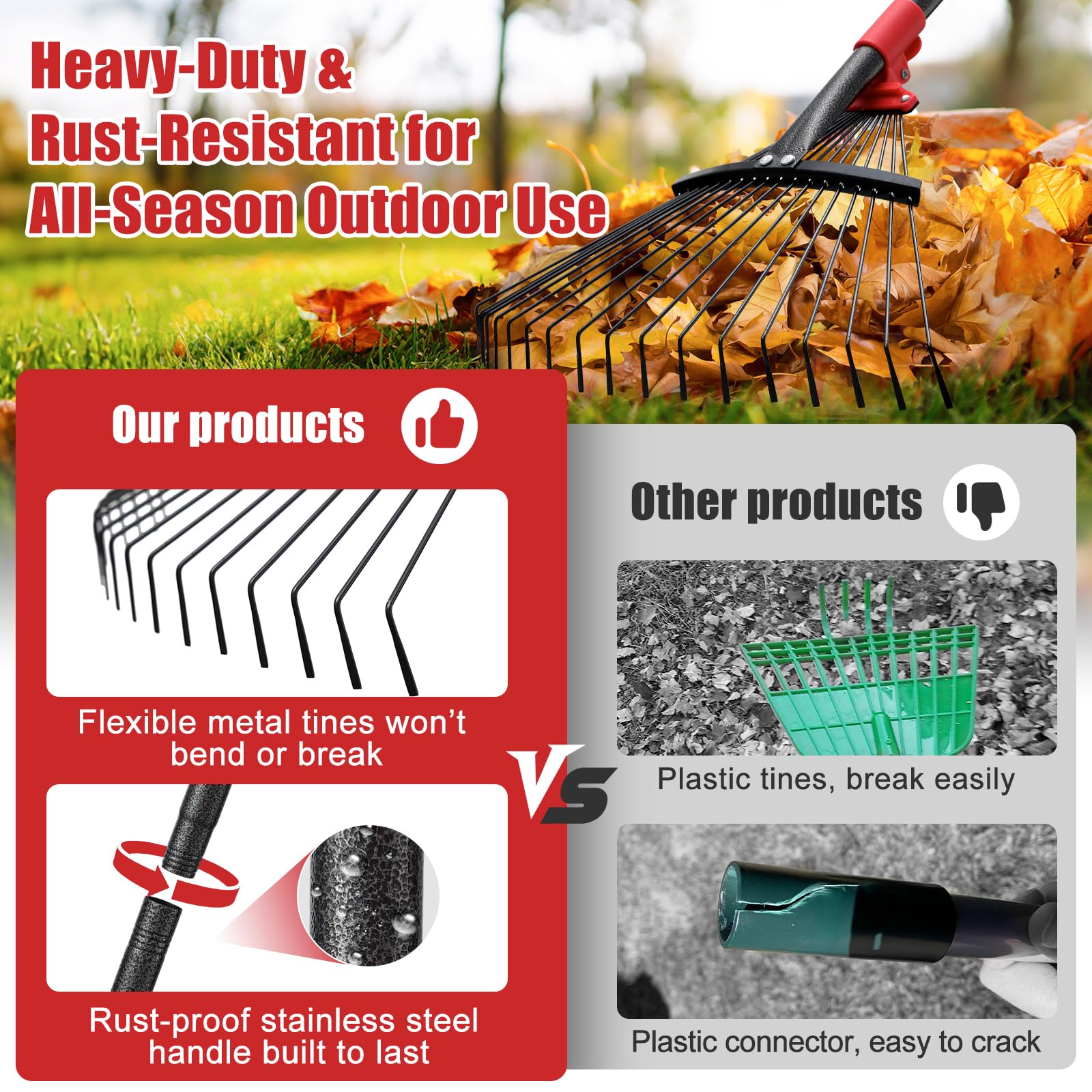 Cogardenshower narrow 8-inch head fits between shrubs and in gutters.