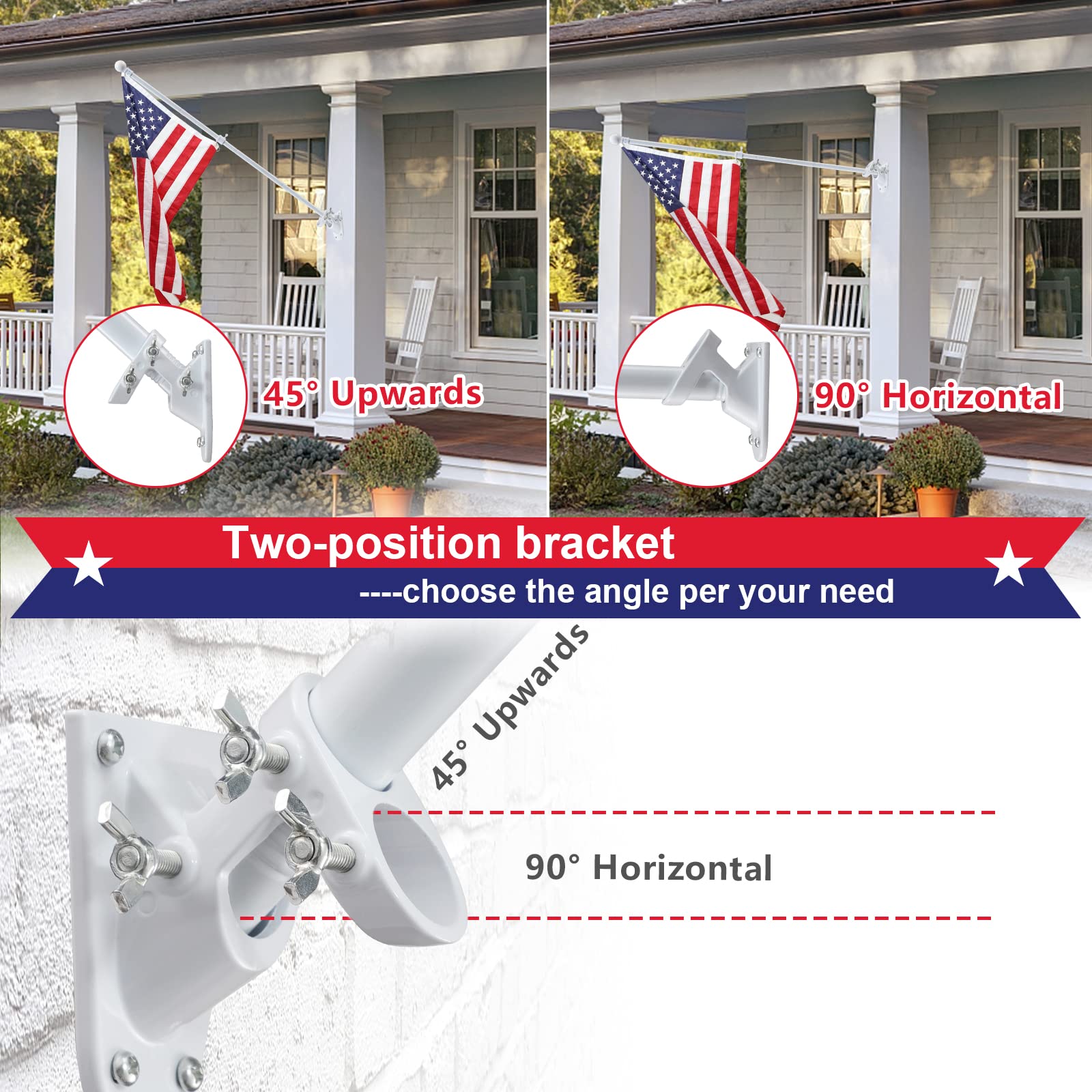 Cogardenshower outdoor-flag-display-porch enhances curb appeal.