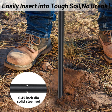 Cogardenshower sharp-tip probe penetrating tough soil for quick assessments